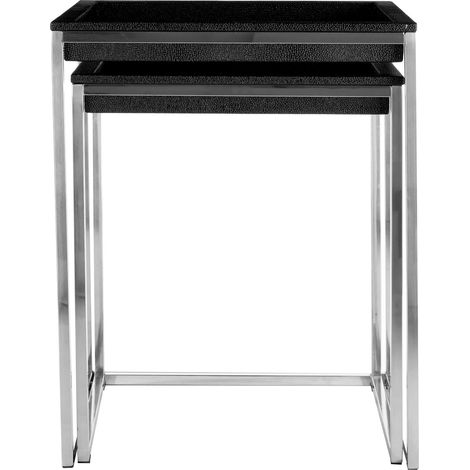 Premier Housewares Pacific Faux Shark Skin Nest of 2 Tables (1/4)