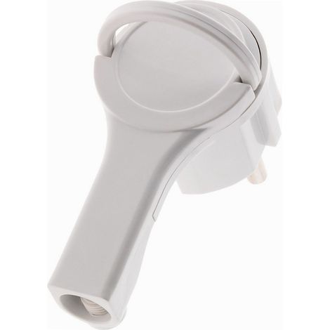 Zenitech – Prise électrique mâle 2P+T 16A – Indice de protection IP20 – Conception extra-plate pour gain de place – Compatible câbles HO5VV-F