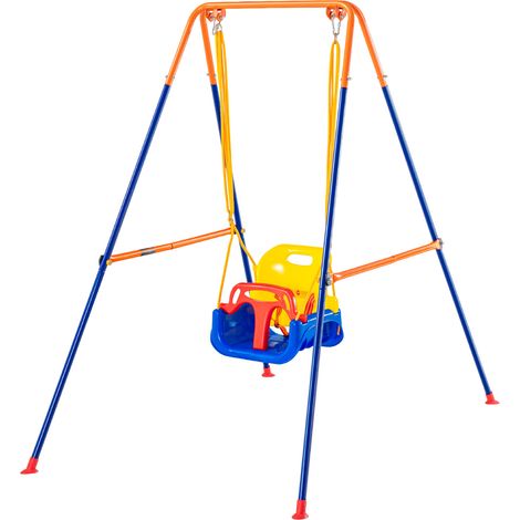 Mophorn Altalene per Bambini 3 in 1, Altalene per Interni Esterni con 4 Sacchi di Sabbia, Supporto in Metallo Pieghevole, Facile da Montare, per Bambini 3 a 6 Anni,Giovani 6 a 10 Anni, Adolescenti 10+