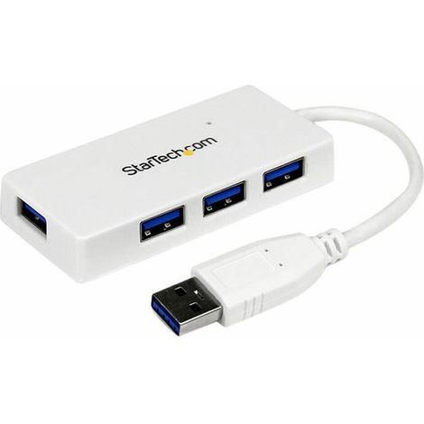 HUB Startech ST4300MINU3 4 PUERTOS USB 3.0 Blanco (1/4)