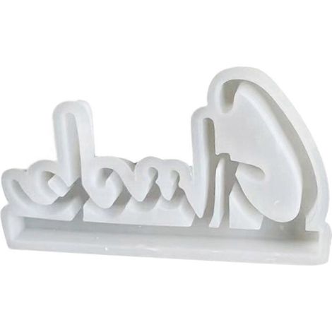 Kit de moulage en silicone pour résine avec motif alphabet porte-bonheur --- (1/5)