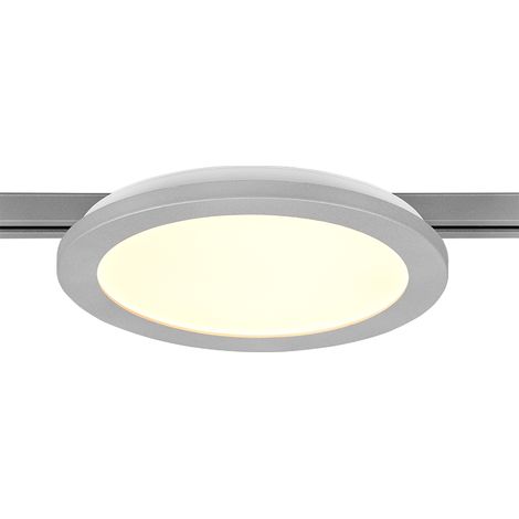 Plafoniera LED, plastica, titano, 26x2,7x26 cm, Duoline (1/4)