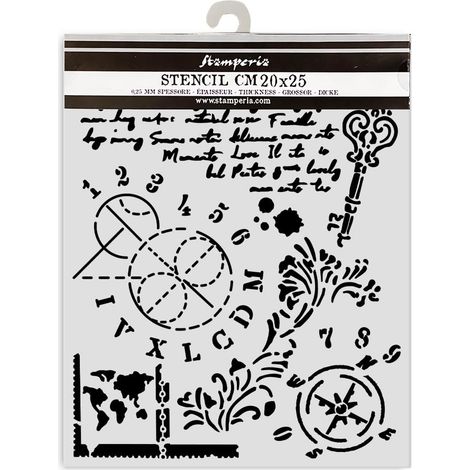 Pochoirs épais pour scrapbooking, albums, cartes, bullet journaux, etc. Matériau flexible, facile à nettoyer, pour les loisirs, les travaux manuels et les cadeaux (clés, (1/2)