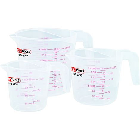 KS Tools 150.9205 Serie di recipienti graduati, 3 pz (1/3)