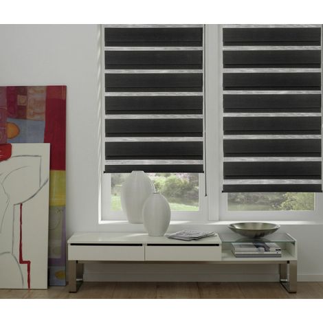 Gardinia EasyFix Doppelrollo schwarz 120 x 150 cm (1/3)