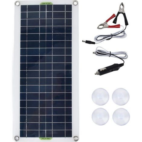 Chargeur de batterie de panneau solaire 20W Kit de charge de panneau solaire portable en polysilicium 21V pour voiture (1/5)