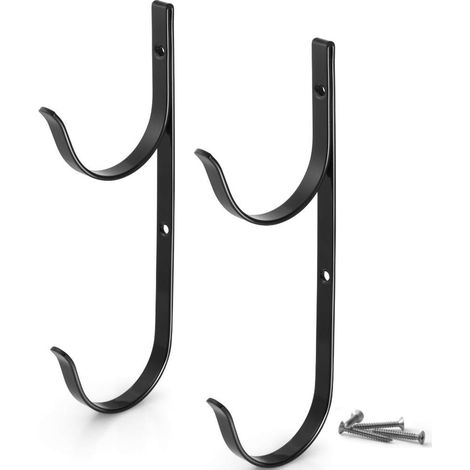 Lot de 2 supports en aluminium de qualité supérieure pour poteau de piscine, crochets idéaux pour poteaux télescopiques, écumoires (1/3)