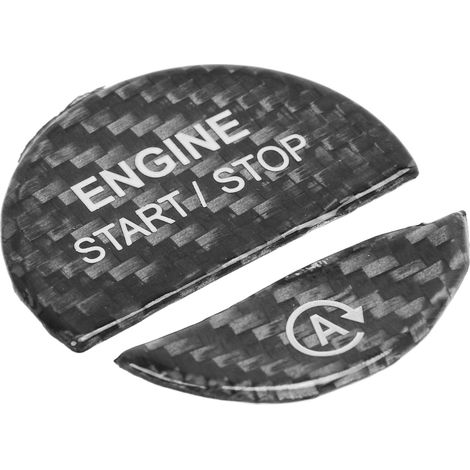 Cache de bouton de démarrage/arrêt moteur en fibre de carbone, remplacement pour Mercedes-Benz Classe S et Classe C W206 W223, noir (1/5)