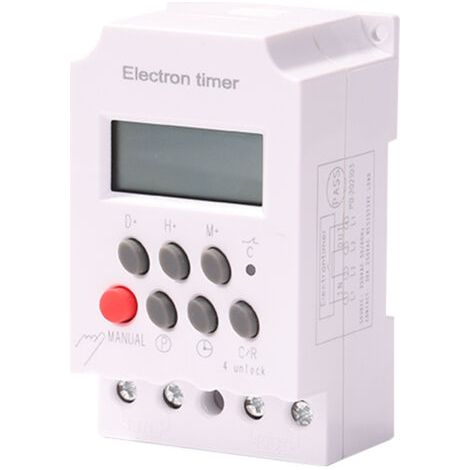 Minuterie numérique numérique 220V, micro-ordinateur, programmateur hebdomadaire, minuterie électronique (1/5)