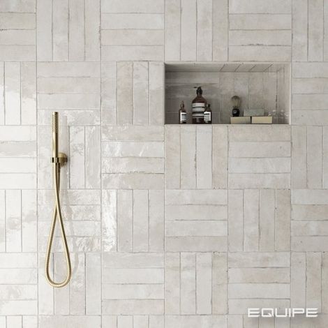 Carrelage sol imitation béton effet zellige 24,6x6cm – Brillant – Pour espaces intérieurs – Collection Tribeca – Equipe