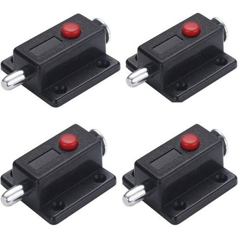 Lot de 4 Boutons de Serrure Ressort pour Armoires et Tiroirs Verrou Automatique avec Bouton Ressort PZCC (1/4)