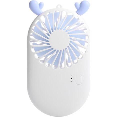 Petit Ventilateur de Poche USB Rechargeable Blanc (1/5)