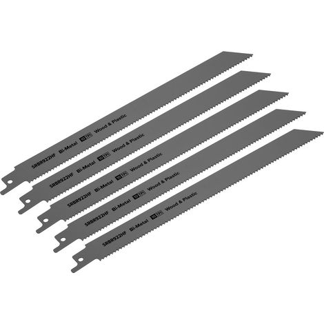 Sealey Reciprocating Saw Blade for Wood & Plastics 230mm 10tpi - Pack of 5 SRBR922HF