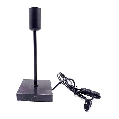Lampada da Tavolo Base Marmo con Portalampade Nero E27 (1/3)