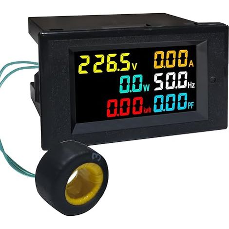 KETOTEK 6 in 1 AC Wattmeter Electric Meter Consumption 40-300V 100A Energy Meters Ammeter Voltmeter Digital Electric Meter with CT (1/5)