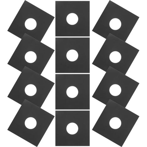 Pochettes de Disques Vinyle Accessoires Classiques Lot de 12 en Papier Kraft Noir, Facile et Solide pour Vinyles 12 Pouces pour Collectionneurs (1/5)