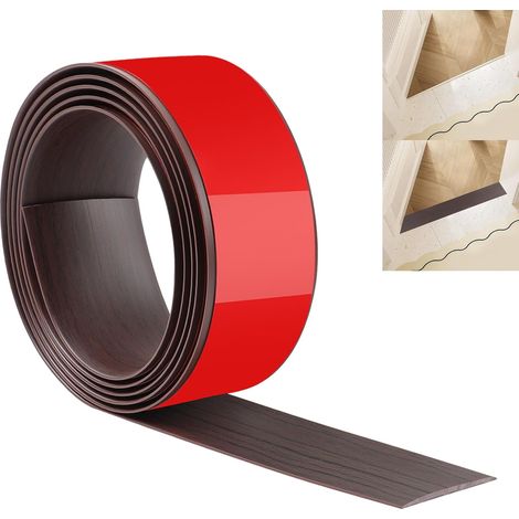 Bande de Transition de Sol JUNART 200cm×5cm, Bandes de Revêtement de Sol Autocollantes en PVC, Bande de Séparation de Porte de Sol pour Joindre les Espaces de Sol, Moquette, Carrelage (1/5)