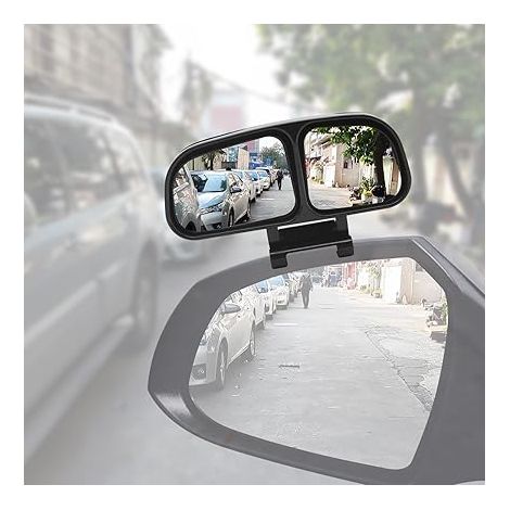 Lntyq Rétroviseur d'angle mort grand angle pour voiture, rétroviseur d'angle mort 2 en 1 pour rétroviseur à angle réglable, rétroviseur auxiliaire de voiture pour voiture SUV RV, gauche 1 pièces (1/5)