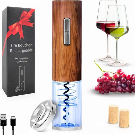 Tire Bouchon Électrique LED FISHTEC Rechargeable Effet Bois (1/5)