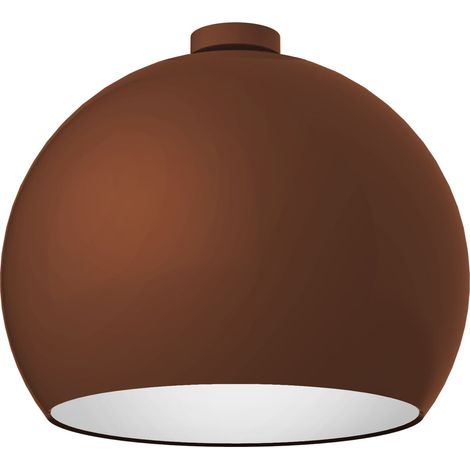 LUMICOM  JOE Plafoniera, 1X E27, max 42W, metallo, marrone corten/bianco, D.50cm