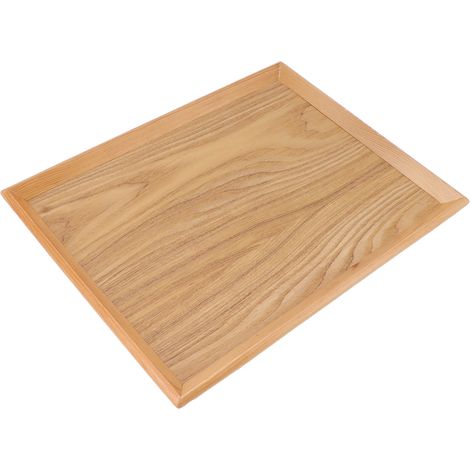 Plateau en Bois Rectangulaire Multifonction pour Fruits, Apéritifs, Pizza, Réceptions en Plein Air - 36,5 x 27 cm (1/5)