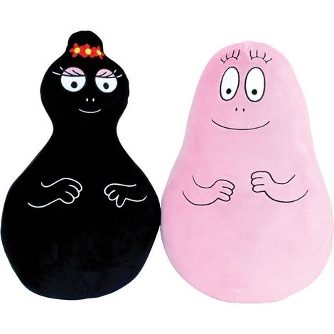 Set of 2 plush cushions - BARBAPAPA - JEMINI - Barbapapa and Barbamama - 40 cm (1/4)