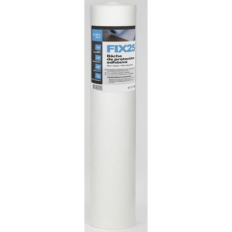 Dulary – Bâche de protection plastifiée antidérapante 25m x 1m – Imperméable aux liquides – Protection sols et escaliers – Réutilisable et robuste