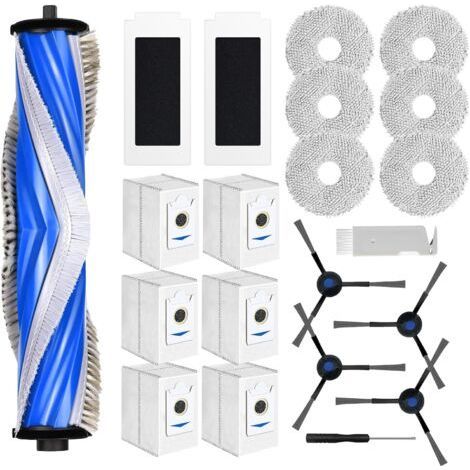 Accessory kit for ECOVACS DEEBOT T30 Pro Omni, Replacement sets for ECOVACS T30 Omni vacuum cleaners with 6 cloths, 6 bags, main brush and 4 side brushes, 2 HEPA filters (1/4)
