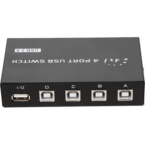 4-Port USB 2.0-Switch zum gemeinsamen Verwenden von Handbuch-PC, Drucker und Scanner (1/5)