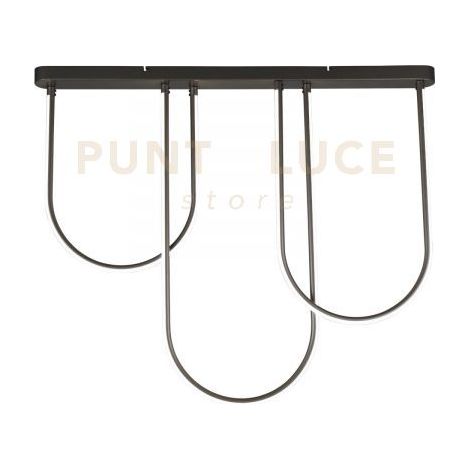 Campanello LED a filo in metallo nero opaco