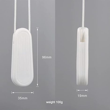 Poignée ronde blanche de 9,6 cm pour store vénitien enrouleur, support à perles et accessoires pour rideaux (1/5)