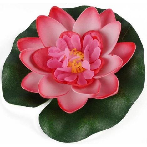 Décoration - aquarium,Nénuphar flottant artificiel, fleur de Lotus, décor d'étang de maison - Type Bleu-S (1/4)