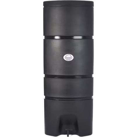 Rainfall Wall Mounted Water Butt in Black Kit