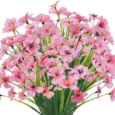 30 bouquets de fleurs artificielles d'extérieur résistantes aux UV, fausses plantes en plastique qui ne se décolorent pas, décoration pour jardin, porche, jardinière, fleurs artificielles d'extérieur (1/5)