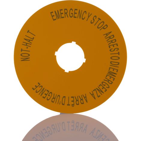 Eaton M22-XAK11 plaque signalisation jaune 90 mm ronde