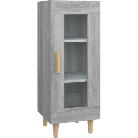 Credenza cassettiera mobile contenitore organizer cucina soggiorno salotto sonoma 345 x 34 x 90 cm legno ingegnerizzato grigio 020036317