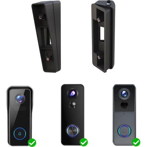 Support d'angle Réglable de 25 à 50 Degrés Compatible avec Sonnette sans Fil AVCE Camera J7/J9/J9plus, Adaptateur Réglage Kit Plaque Nontage (1/5)