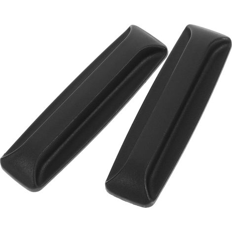 2 maniglie adesive in plastica nera per cassetti ed elettrodomestici, installazione senza foratura, design minimalista, facili da applicare e rimuovere. (1/5)
