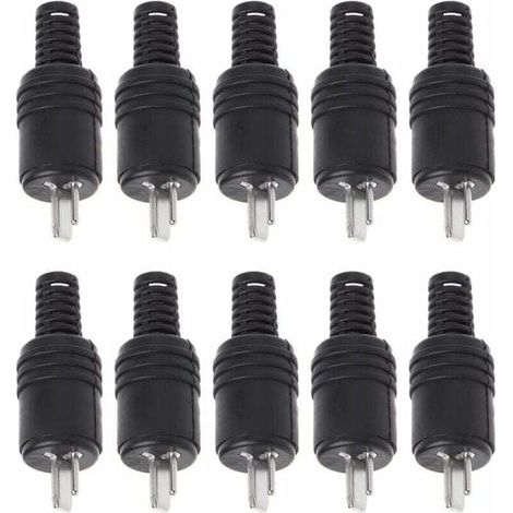 10 Stück 2-polige DIN-Lautsprecherstecker, 2-polig, XU, HiFi-Lautsprecherkabelanschluss zum Löten - KZQ (1/4)