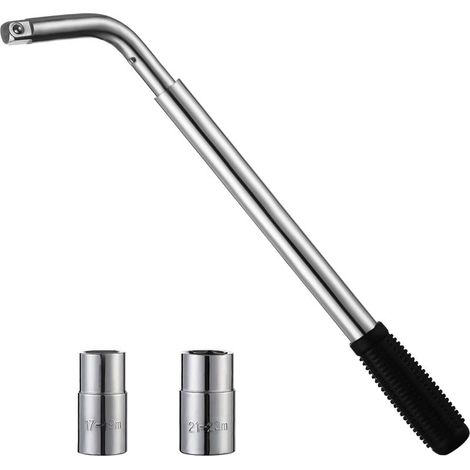 Clé Démonte-Roue Télescopique, Extensible 17/19mm et 21/23mm à Ergots pour Réparation de Pneus de Caravane, Camion, Voiture (1/5)
