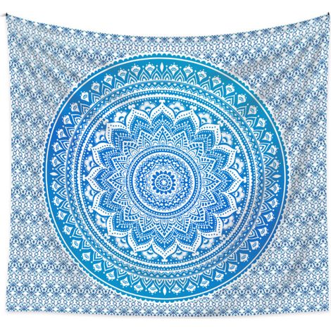 Tapiz de pared grande de 130 cm x 150 cm de estilo bohemio con estampado de mandala floral para colgar, ideal para decorar tu dormitorio o sala de estar. (1/5)