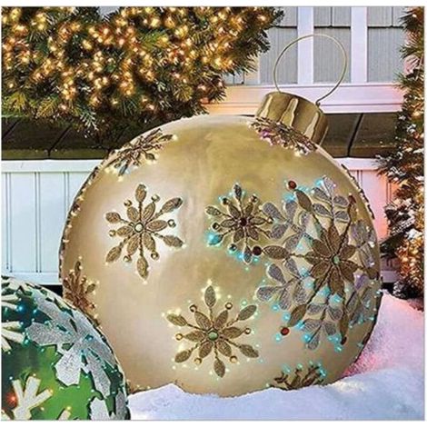 Hauptmodell 1 Riesige 60 cm Weihnachtskugel, aufblasbare Weihnachtskugel für den Außenbereich, Weihnachtsdekoration für Zuhause, Weihnachtsschmuck (1/5)