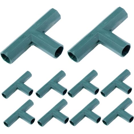 10 pièces connecteurs d\\'angle de cadre de jardin 16mm connecteurs d\\'angle plats intérieurs à 3 voies (1/5)