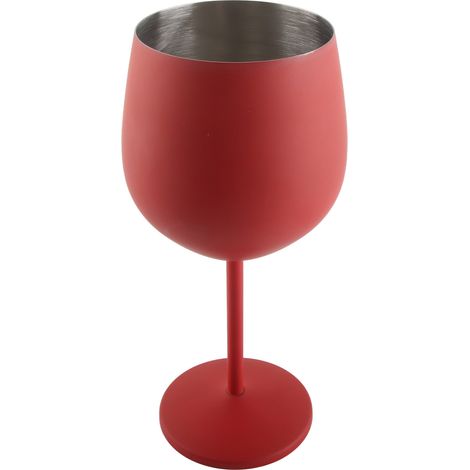 Lot de 4 verres à vin rouges 18oz en acier inoxydable mat (1/5)