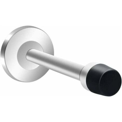Pair Butée de porte, longue butée de porte, en acier inoxydable 304, insonorisant, butée de porte, butée de porte brossée, support de porte pour la maison, le bureau, le garage  12cm  Argenté