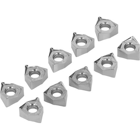 10 plaquettes de tournage en alliage d'aluminium, plaquettes de fraisage indexables pour tour CNC (1/5)