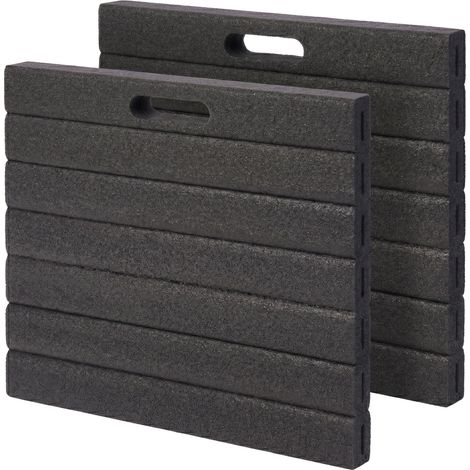 Relaxdays, genouillères de jardin, lot de 2, en PE, rembourrées pour le jardinage, noir (1/5)