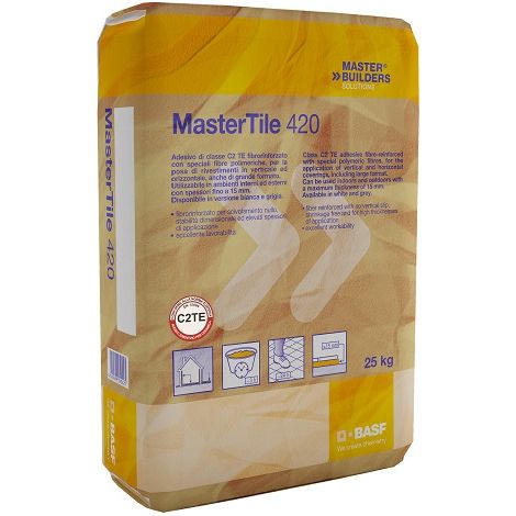 Mastertile 420 adesivo per la posa pavimenti e rivestimenti  bianco kg. 25 - c2