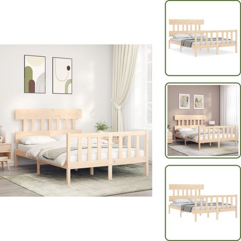 vidaXL Giroletto senza Materasso 120x200 cm in Legno Massello di Pino