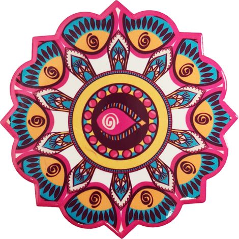 Set de 2 sous-verres mandala en céramique